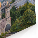 Golden Domes of Riga Canvas Print - Elegant European Architecture Art