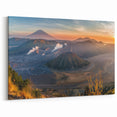 Volcanic Sunrise Landscape Art – Majestic Volcano Canvas Print