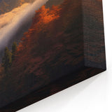 Autumn Volcano Landscape Art – Serene Volcano Canvas Wall Decor
