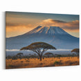 African Volcano Landscape Art – Majestic Mountain Canvas Print