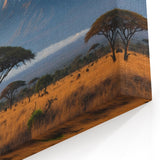 African Volcano Landscape Art – Majestic Mountain Canvas Print
