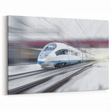 High-Speed Train Motion Wall Art - Sleek Modern Rail Canvas Print