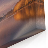 Tranquil Volcano Lake Art – Serene Landscape Canvas Wall Decor