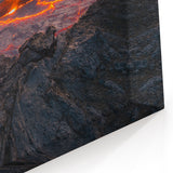 Molten Lava Volcano Art – Dramatic Eruption Landscape Canvas Print