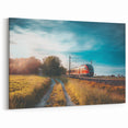Countryside Train Wall Art - Peaceful Rural Landscape Canvas Print