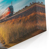 Countryside Train Wall Art - Peaceful Rural Landscape Canvas Print