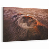 Aerial Volcano Crater Art – Dramatic Landscape Canvas Print