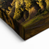 Lush Green Volcano Art – Verdant Landscape Canvas Wall Decor