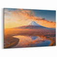 Sunset Over Volcano Art – Vibrant Landscape Canvas Wall Decor