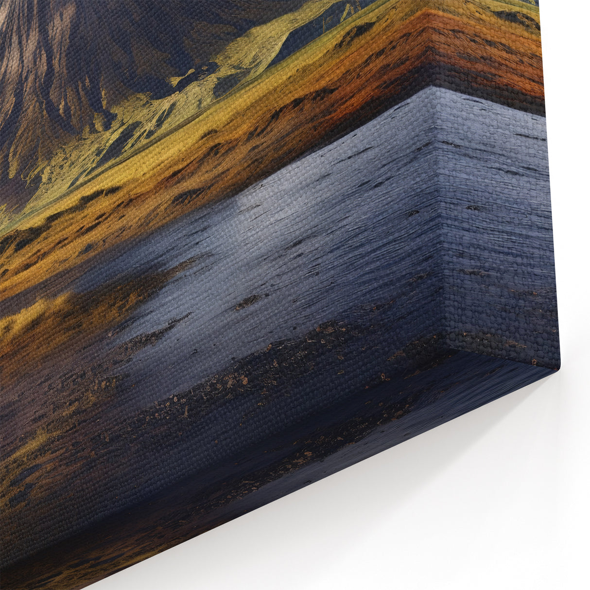 Smoky Volcano Landscape Art – Majestic Eruption Canvas Print