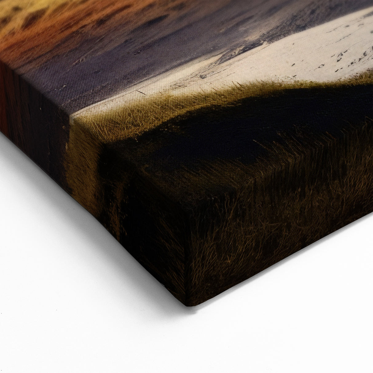 Smoky Volcano Landscape Art – Majestic Eruption Canvas Print