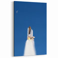 Space Shuttle Launch with Moon | Captivating Spacecraft Canvas Prints