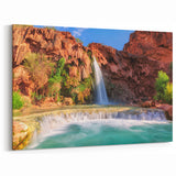 Scenic Waterfall Canvas - Tranquil Landscape Waterfall Painting for Home