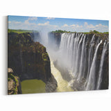 Majestic Waterfall Canvas - Dramatic Landscape Waterfall Painting for Home