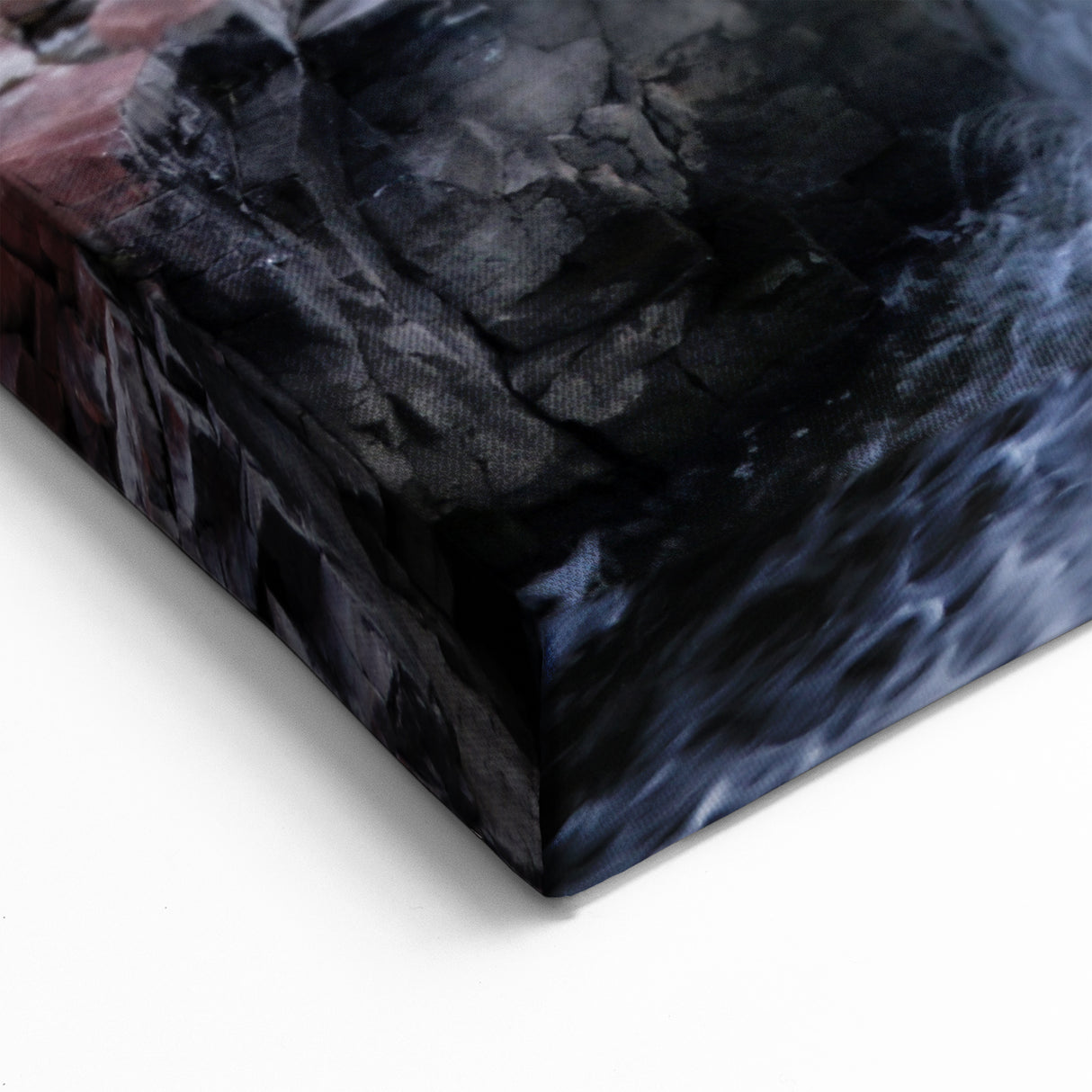 Rustic Waterfall Canvas - Serene Landscape Waterfall Painting for Home
