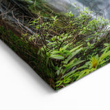Lush Waterfall Canvas - Vibrant Nature Scene Waterfall Painting for Home