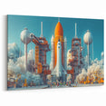 Space Shuttle on Launchpad | Iconic NASA Spacecraft Canvas Prints