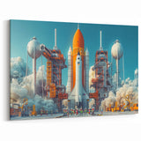 Space Shuttle on Launchpad | Iconic NASA Spacecraft Canvas Prints