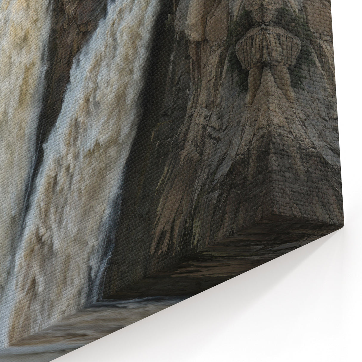 Powerful Waterfall Canvas - Majestic Landscape Waterfall Painting for Home