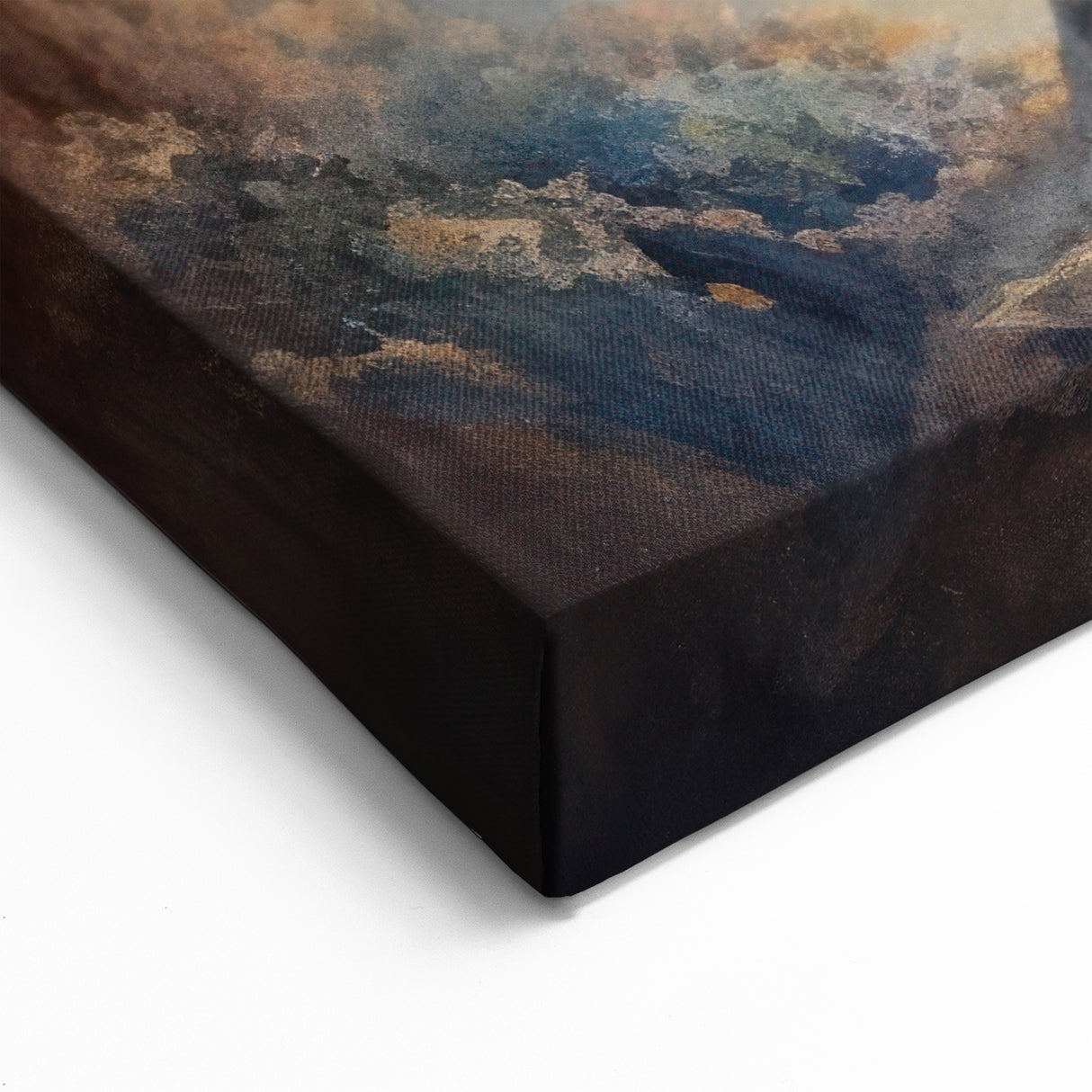 Golden Waterfall Canvas - Majestic Sunset Landscape Waterfall Painting