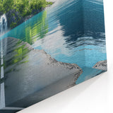 Enchanting Waterfall Road Art – Scenic Road Journey Canvas for Nature Lovers