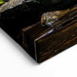 Forest Waterfall Canvas - Lush Green Landscape Waterfall Painting for Home