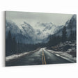 Misty Mountain Road Art – Serene Winter Pathway Canvas for Tranquil Decor