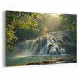 Serene Waterfall Canvas - Landscape Waterfall Painting for Home Decor