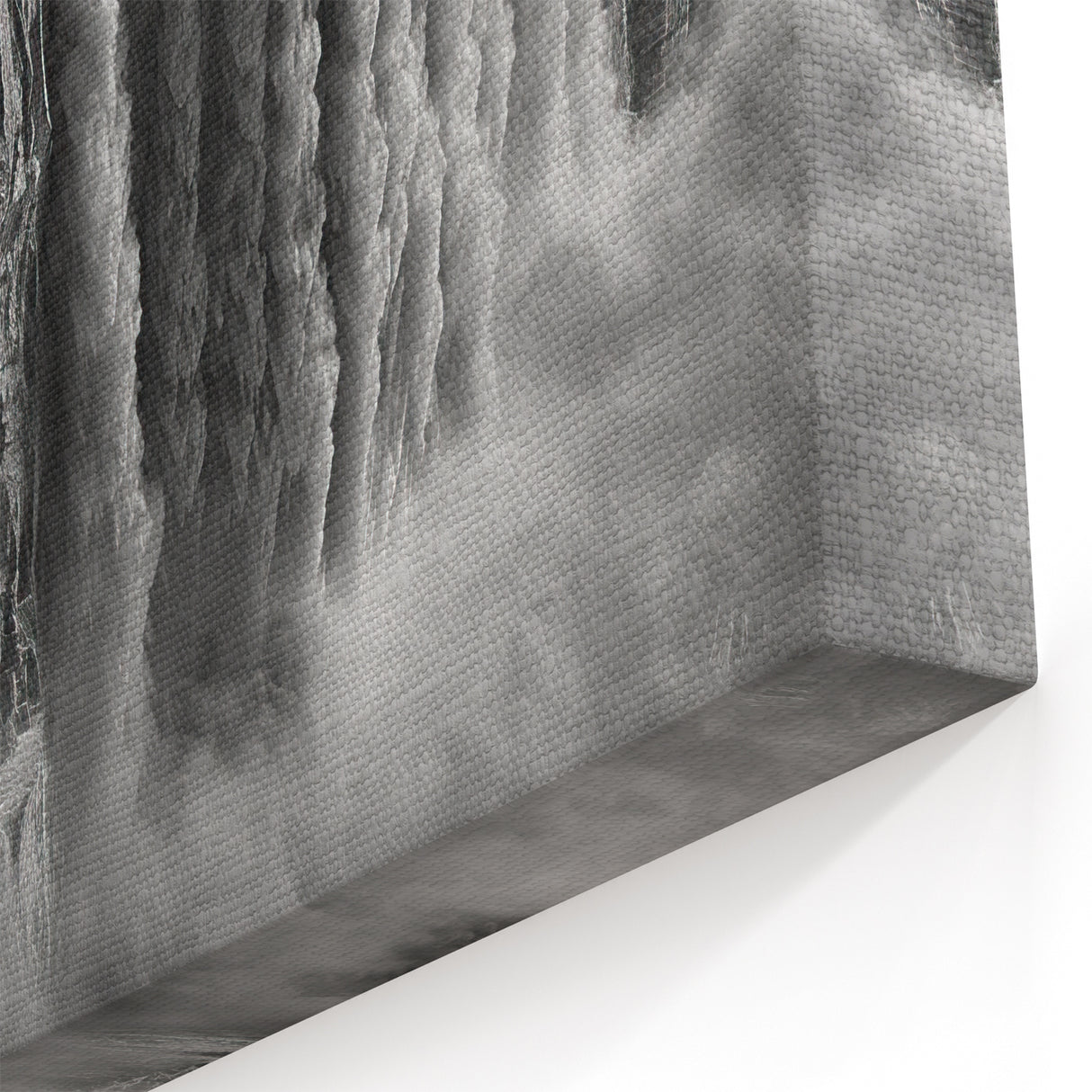 Majestic Waterfall Canvas - Black and White Nature Scene Wall Art
