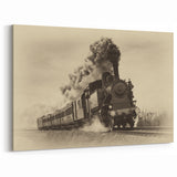 Sepia Vintage Train Wall Art - Timeless Locomotive Print for Rail Fans