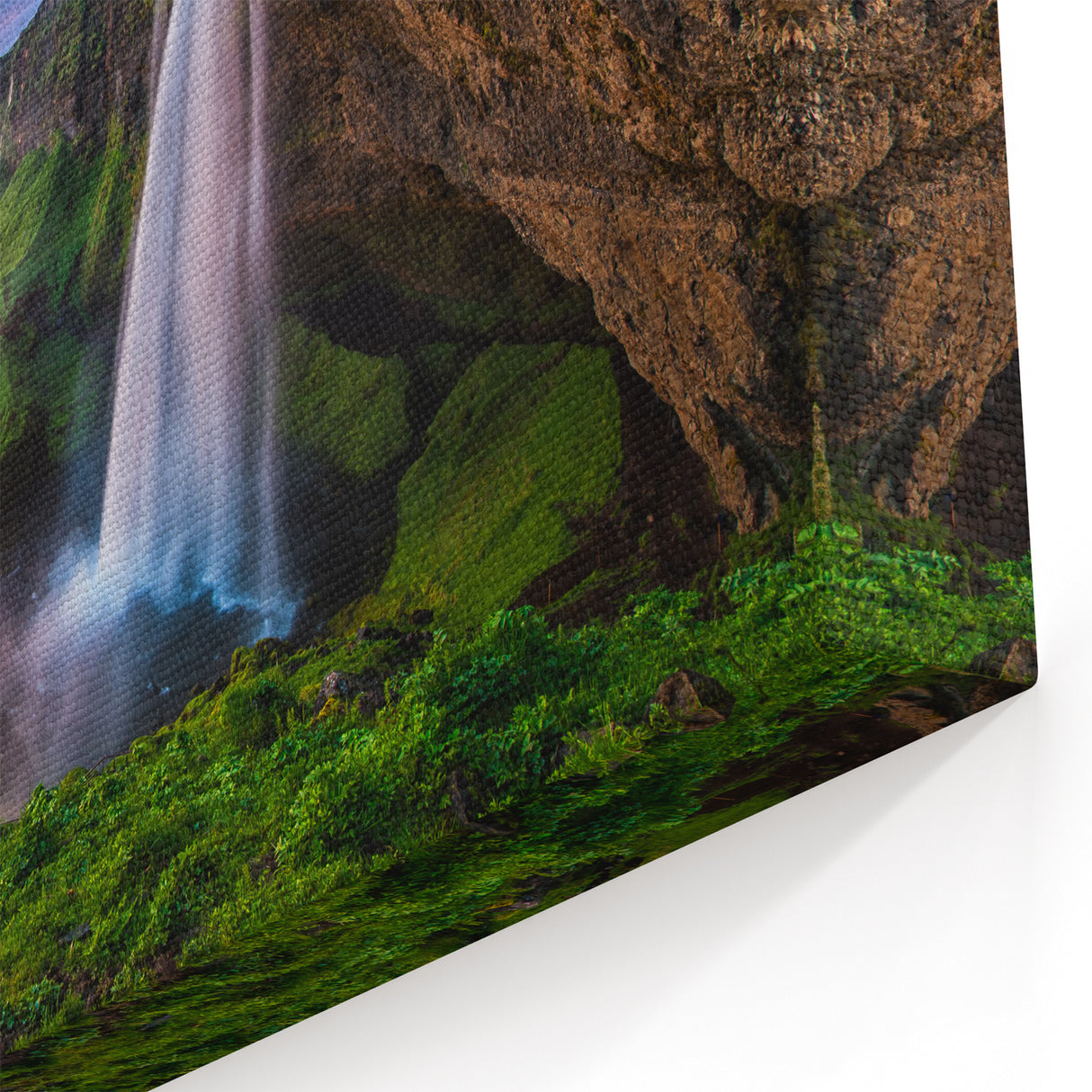 Vibrant Waterfall Canvas - Majestic Nature Scene Wall Art for Home Decor