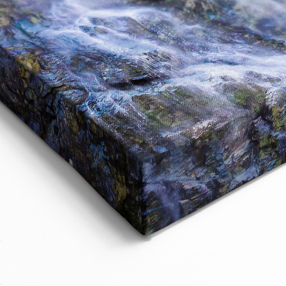 Orange Train in Alpine Paradise Wall Art - Vibrant Mountain Canvas Print