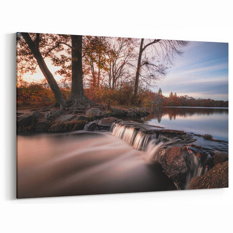Peaceful Waterfall Canvas - Serene Nature Scene Wall Art for Home Decor