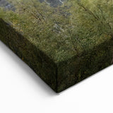 Steam Train in Scenic Highland Wall Art - Serene Locomotive Canvas Print