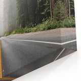 Misty Forest Road Art – Serene Woodland Pathway Canvas for Calm Decor