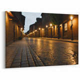 Quiet Evening Street Art – Serene City Pathway Canvas for Cozy Decor