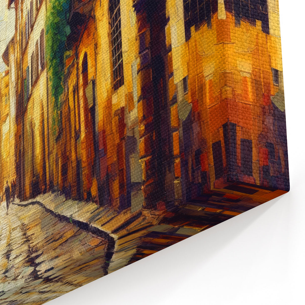 Tuscan Street Charm Art – Rustic Alleyway Canvas for Cozy Home Decor