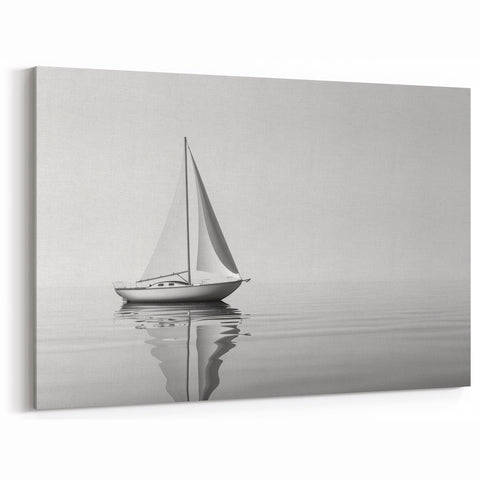 Serene Sailboat Wall Art - Nautical Canvas Art for Coastal Living