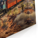Vintage Desert Train Wall Art - Western Locomotive Canvas Print