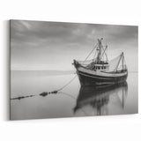 Rustic Fishing Boat Wall Art - Nautical Canvas for Coastal Decor