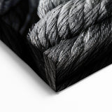 Nautical Rope Close-Up Wall Art - Rustic Canvas for Marine Decor