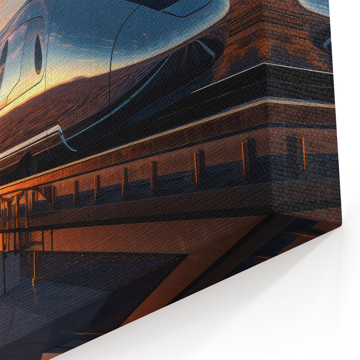 Futuristic High-Speed Train Wall Art - Sleek Modern Locomotive Print
