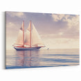 Serene Sunset Sailboat Wall Art - Tranquil Nautical Canvas Print