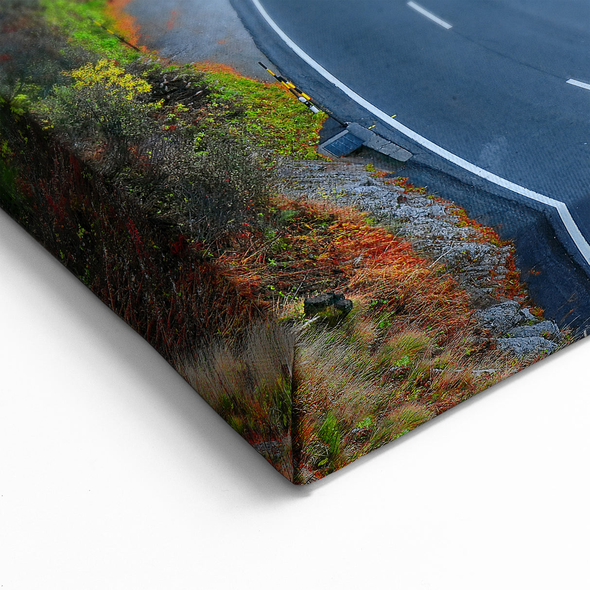 Vibrant Autumn Mountain Road – Scenic Fall Landscape Photography Print