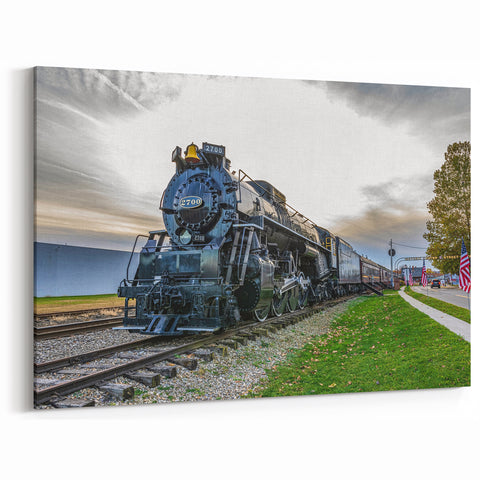 Historic Steam Train Wall Art - Vintage Locomotive Canvas Print