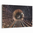 Subway Tunnel Perspective Wall Art - Urban Subway Decor Canvas Print