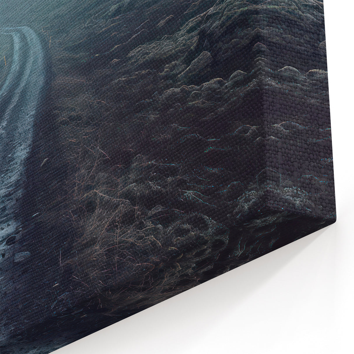 Misty Mountain Road Landscape Wall Art - Serene Pathway Journey Print