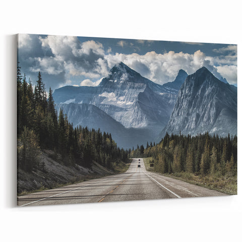 Majestic Mountain Highway Wall Art - Scenic Road Journey Landscape Print