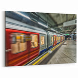 Dynamic Subway Train Wall Art - Urban Transit Motion Canvas Print