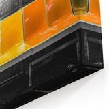 Vibrant Subway Seats Wall Art - Urban Interior Subway Canvas Print